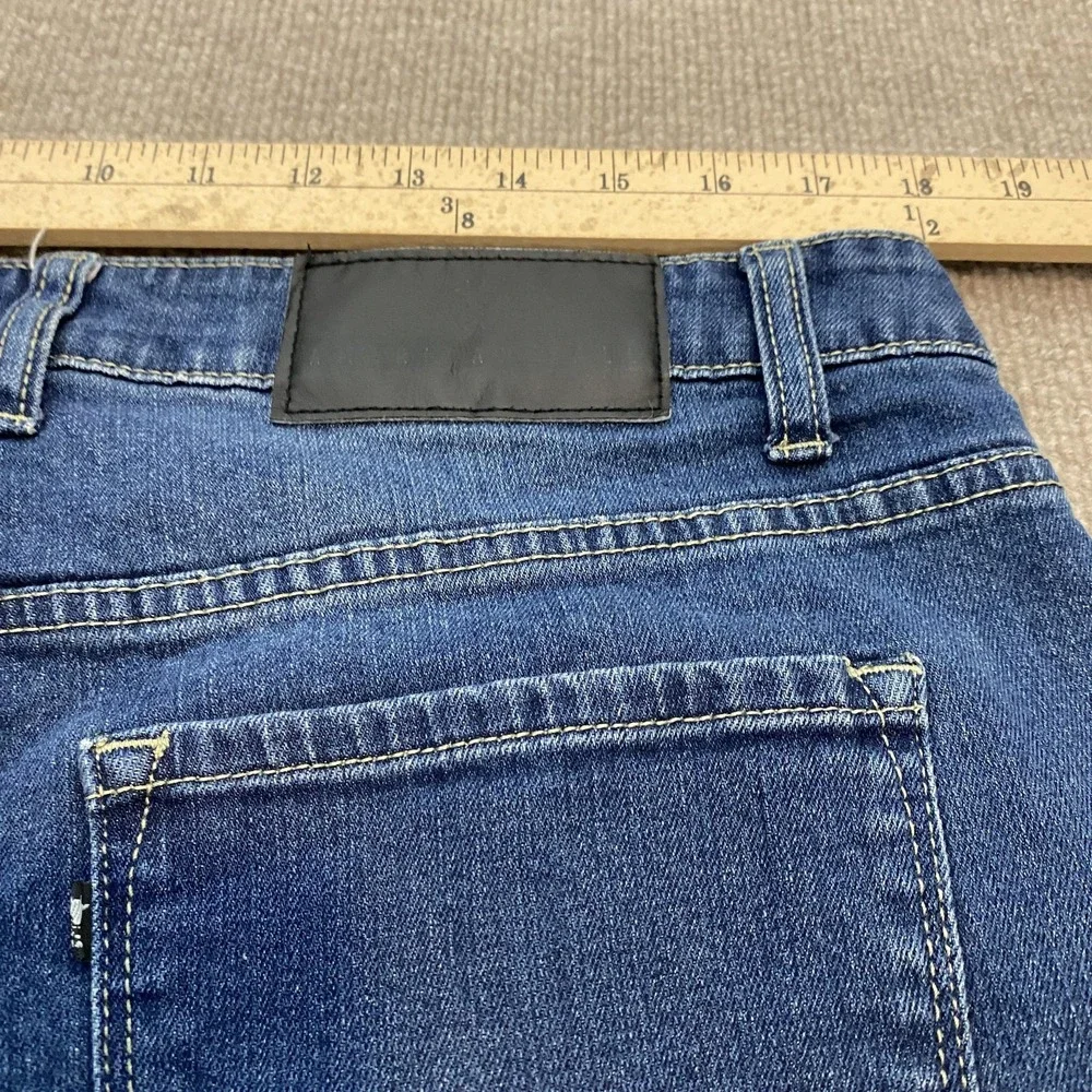 American Tall Jeans Mens 38x36 Blue Medium Wash Relaxed Straight Stretch Denim